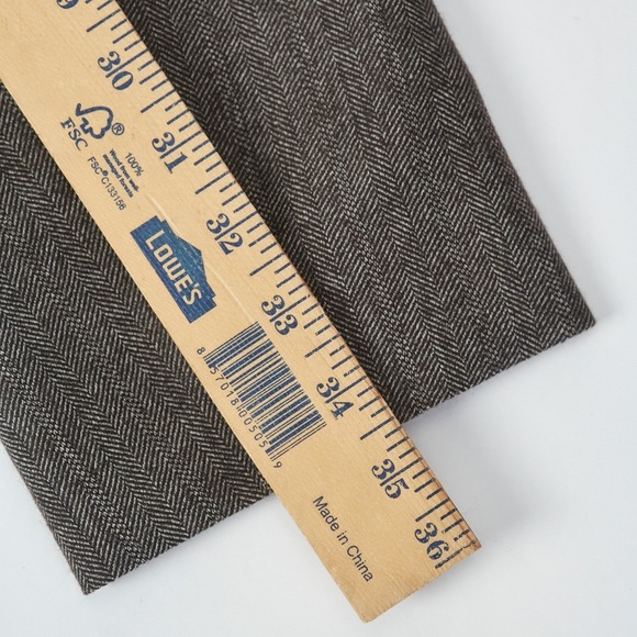 BOSS Hugo Boss Sport coat Mens 42L Brown Herringbone Wool Cashmere Blazer Jacket - Picture 16 of 16